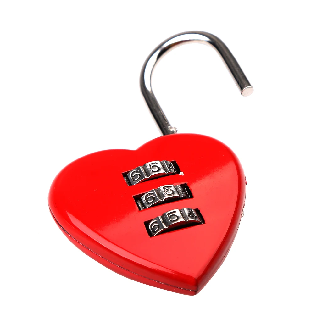 Фото Cute Resettable Combination Padlock Heart Lock 3 Digits Security Luggage Metal Code New Suitcase Password Багаж и сумки Cute Resettable Combination Padlock Heart Lock 3 Digits Security Luggage Metal Code New Suitcase Password Багаж и сумки