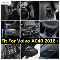 pillar a speaker dashboard air ac outlet vent steering wheel cover trim carbon fiber look accessories for volvo xc40 2018 2022
