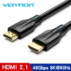 Высокоскоростной кабель Vention HDMI 2,1, 8K @ 60 Гц, 48 Гбитс, HDMI-кабель для Apple TV, PS4, кабель с мультимедийным интерфейсом высокой четкости, HDMI 3 м