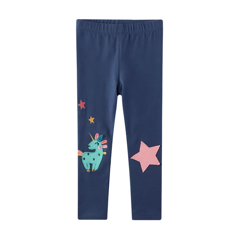 

Lucashy Spring Autumn Children Clothes Soft Elastic Cotton Leggings Western Style Breathable Long Pants Unicorn Print Trousers