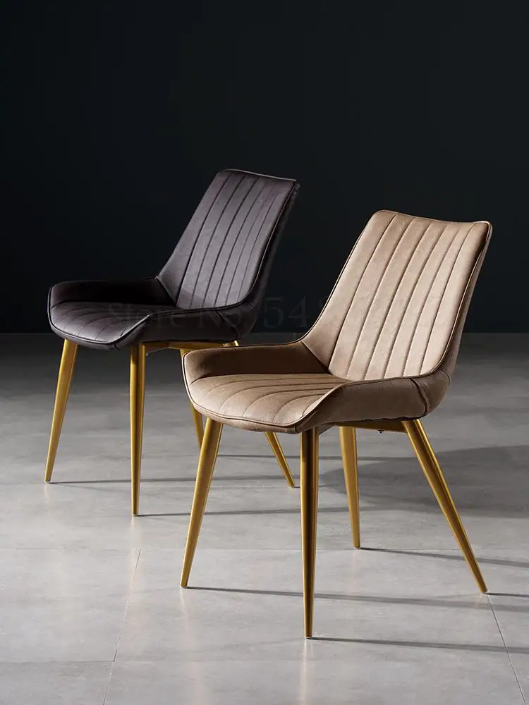 Скандинавский обеденный стол стул простой домашний кожаный ins сетка красный