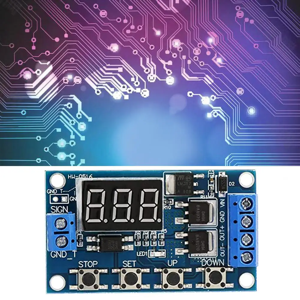 DC 12 V/24V Электрический таймер двойной МОП цифровой Дисплей светодиодный Таймер