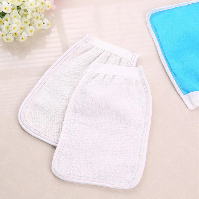 1 шт. Душ Спа Отшелушивающий двусторонний банный перчатка для тела очищающий