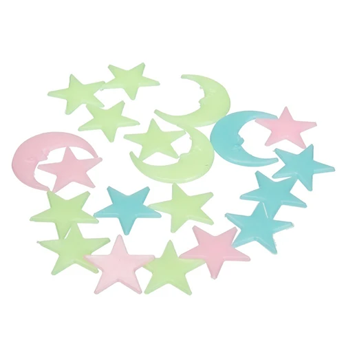 

20Pcs Luminous Glow in the Dark Stars Moon Wall Stickers For Kids Baby Nursery DIY Decal Rooms Home Decor Little Stars Wall