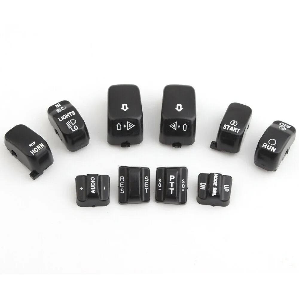 

Black Switch Cover Buttons Car For Harley Touring 1996-2013 Housing Parts