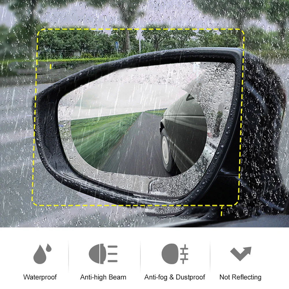 

Explosion models new car rear mirror rain film side window protection film 2 for rear view mirror 2 for side window