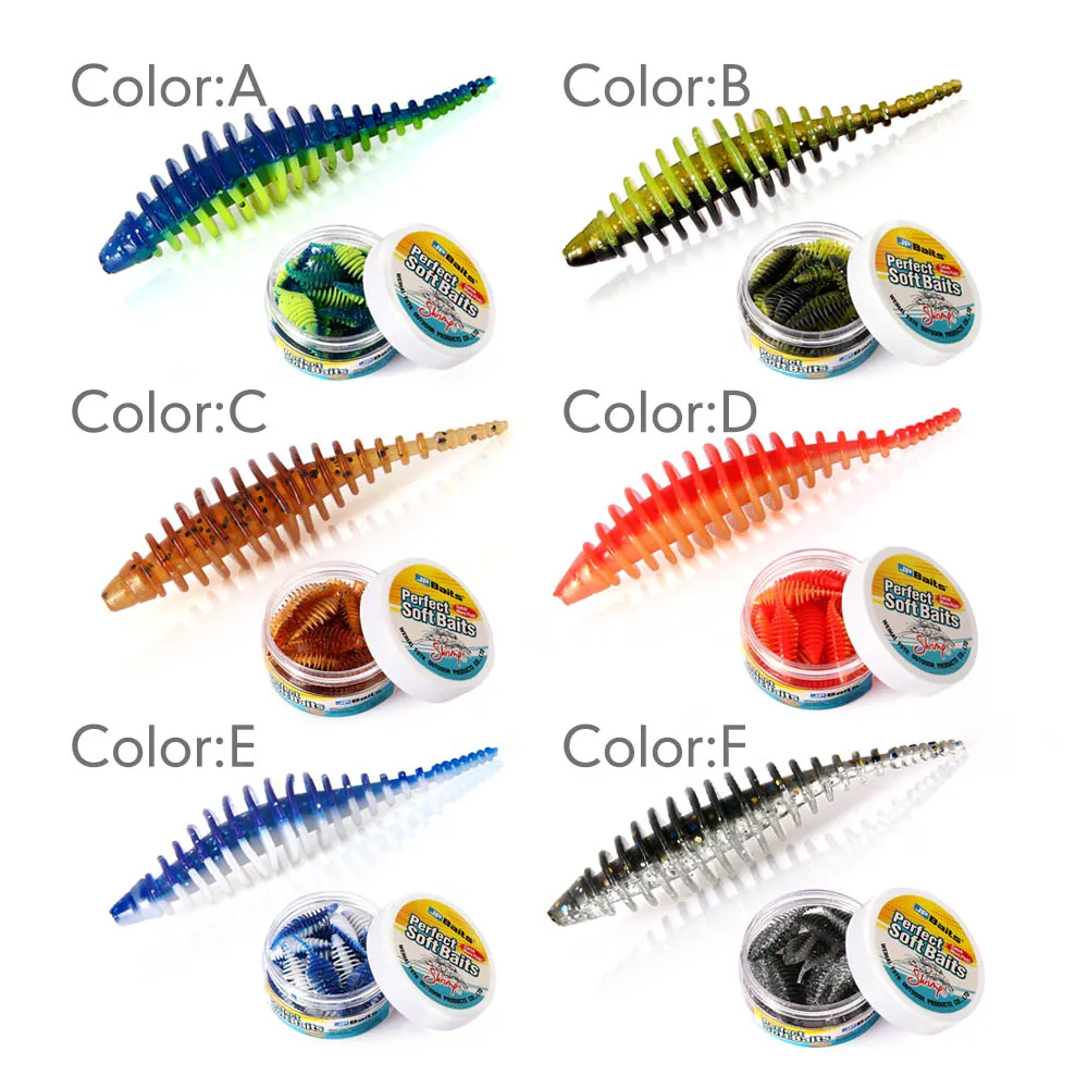 worm bait soft bait 1.5g 5cm 20pcs/jar Casting fishing lures Pesca carp fishing bass artificial Lure
