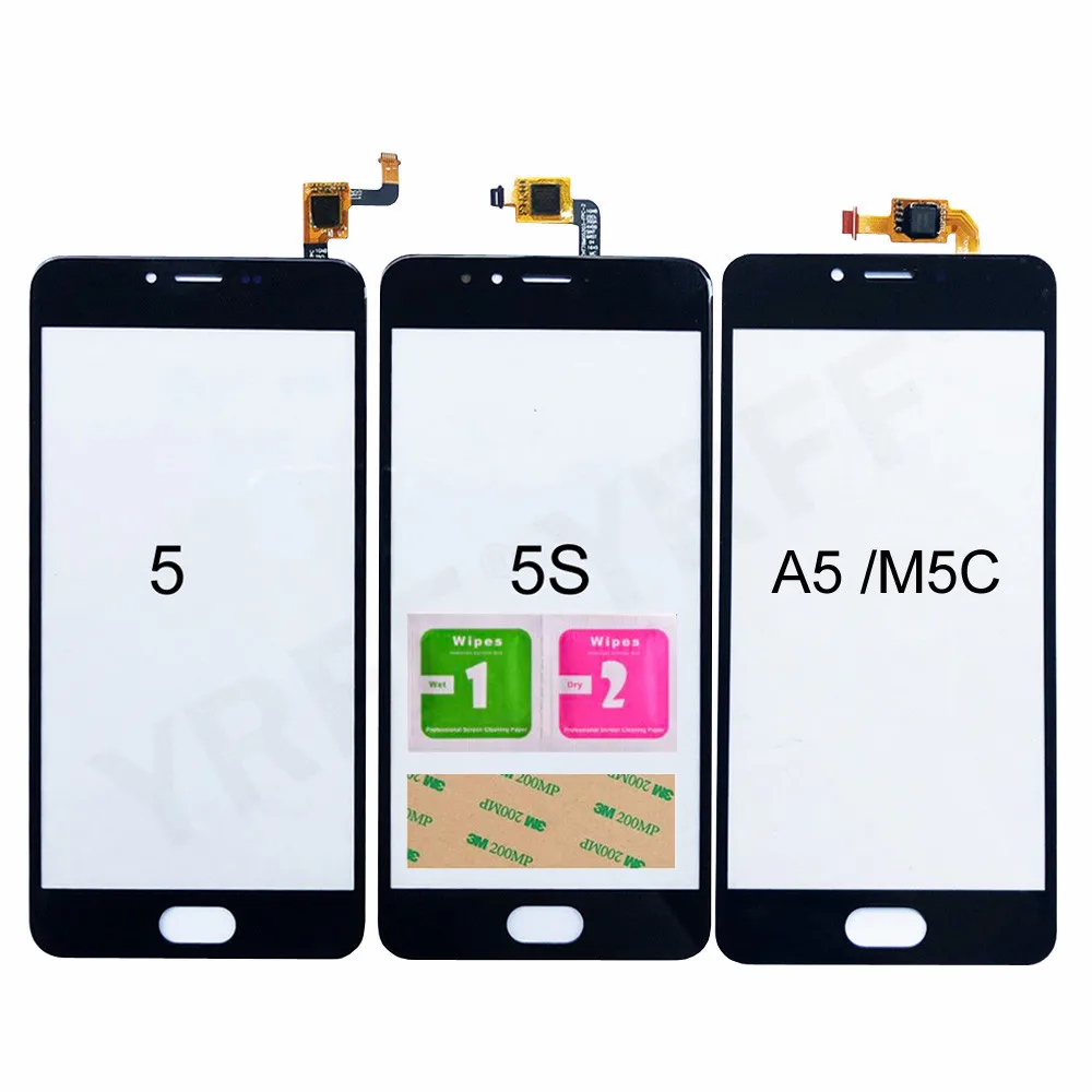 

For Meizu M5 M5S M5C Touch Screen Digitizer 5.0 inch For MeiLan A5 5C Touch Front Glass Panel Sensor Assembly Parts