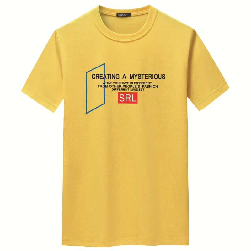 Высококачественная Летняя мужская футболка Мужская с коротким рукавом и принтом