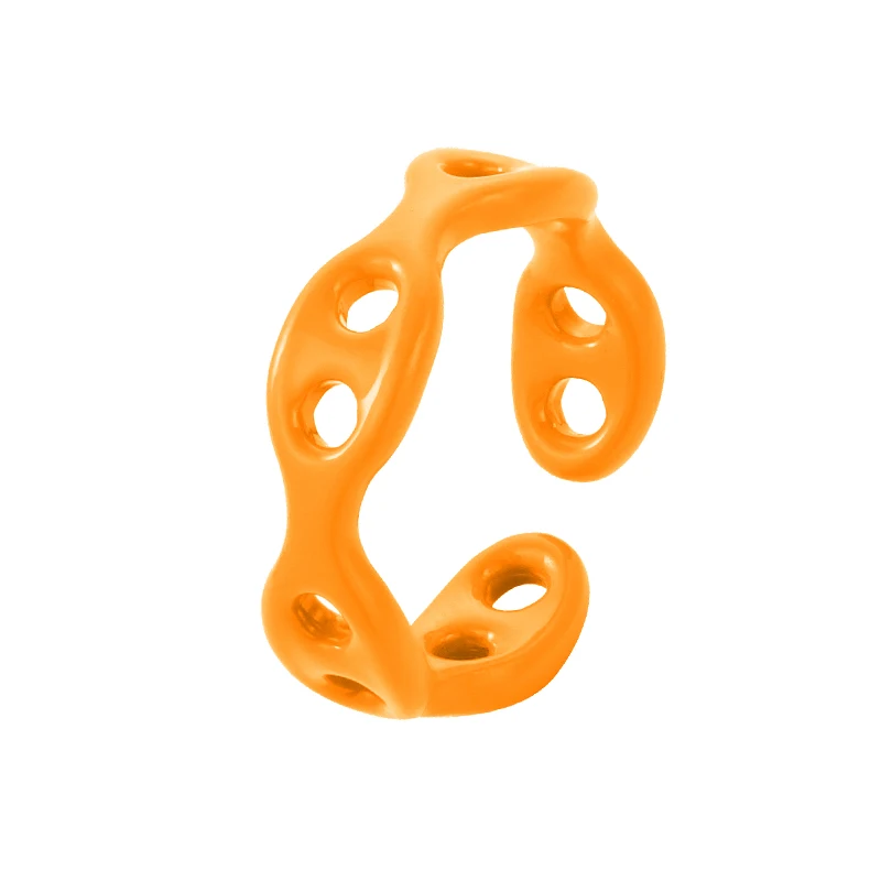 Женское неоновое кольцо из меди разноцветное регулируемое обручальное