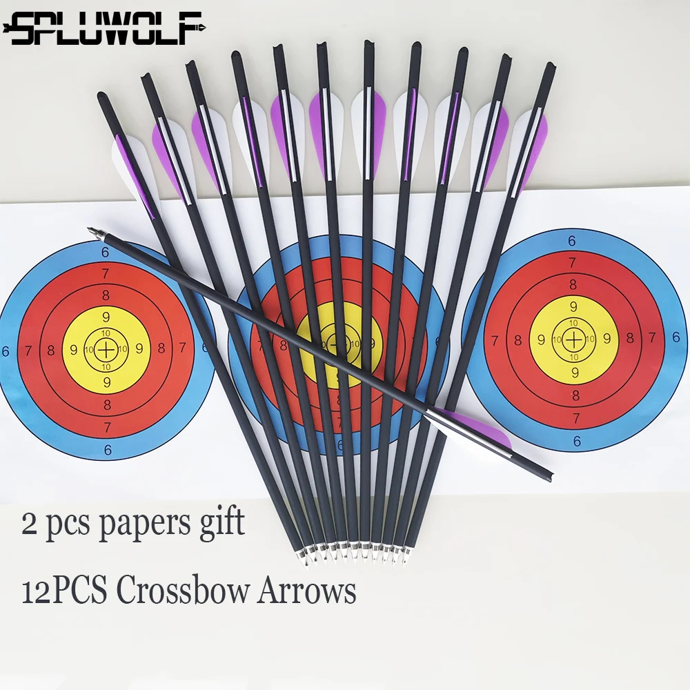 

1 2 шт. 8,8 мм углеродный арбалет для стрельбы из лука охоты со стрелами с 2 наклейками для стрельбы из мишени
