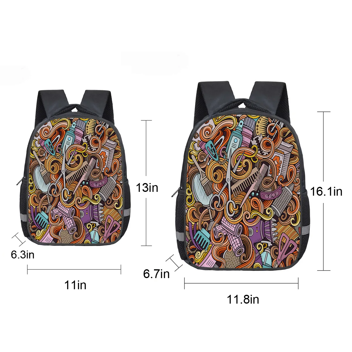 Повседневный Рюкзак для занятий спортом с рисунком граффити парикмахерских