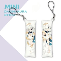 kawaii genshin impact game keychain figure paimon anime cosplay mini dakimakura pillow pendants custom diy key chain phone strap