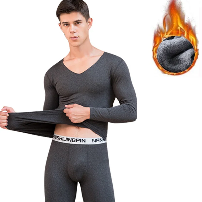 Мужские комплекты термобелья зимние кальсоны из плотного хлопка комплект 2