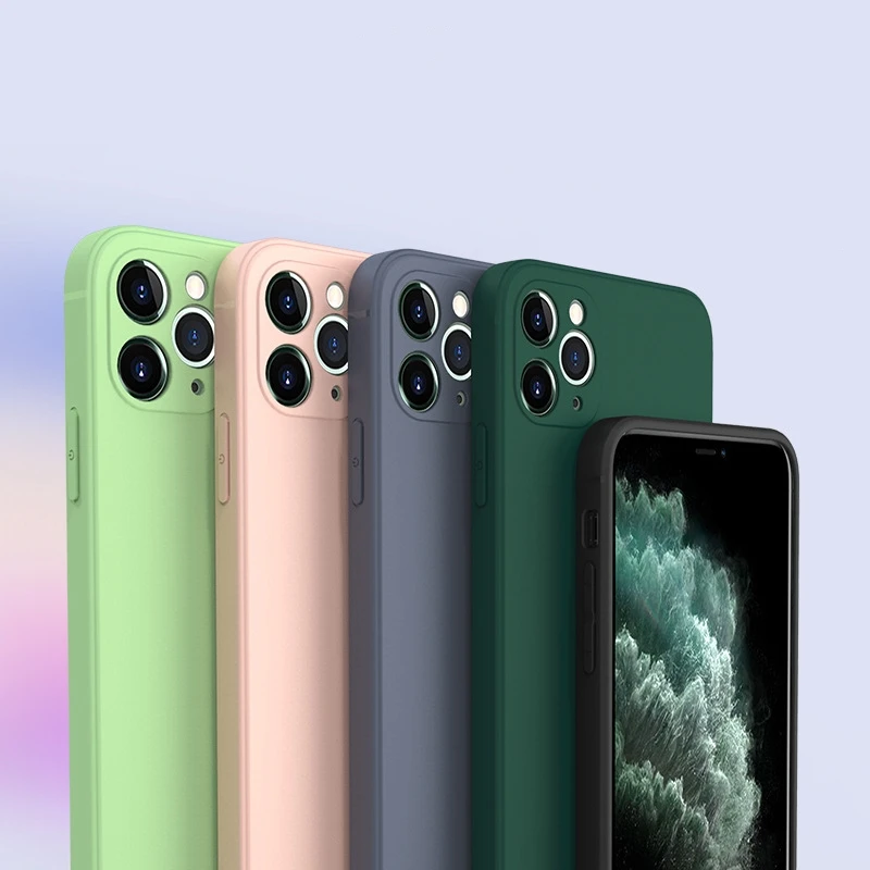 Чехол для Iphone11 11Pro 11ProMax X XS XR XSMAX мягкий силиконовый защитный чехол с кубиком
