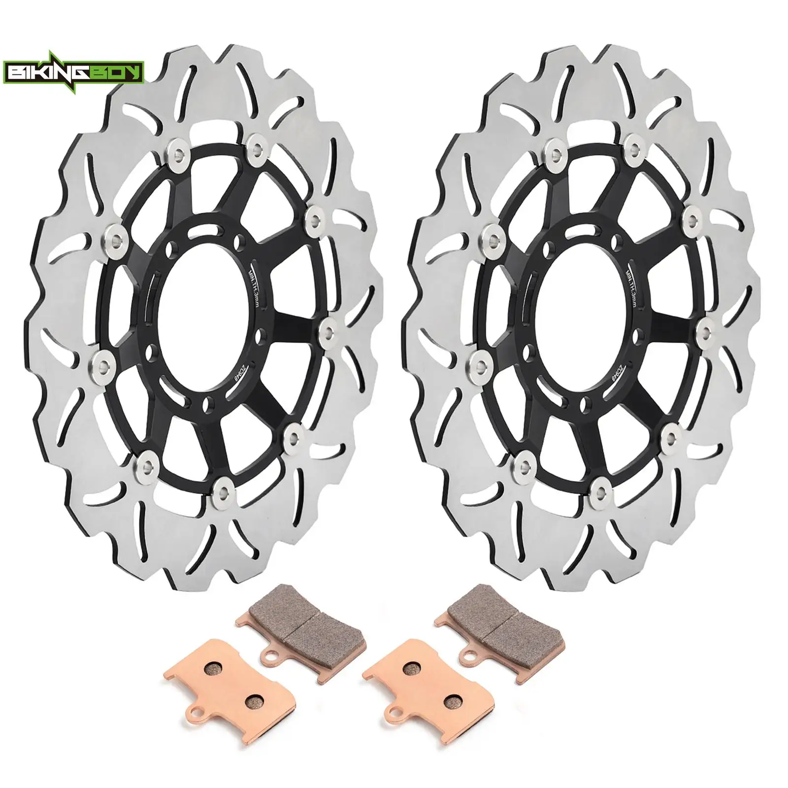 Передние тормозные диски BIKINGBOY роторы + колодки для Triumph Daytona 675 2006 2007 2008