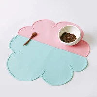 pet dog cat food mat silicone placemat waterproof cute cloud shape drinking feeding pad pets accessaries easy washing