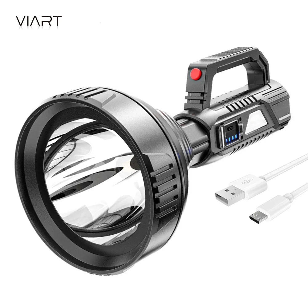 

Outdoor flashlight Outdoor emergency bright flashlight USB Rechargeable Searchlight Waterproof Spotlight Fishing Light