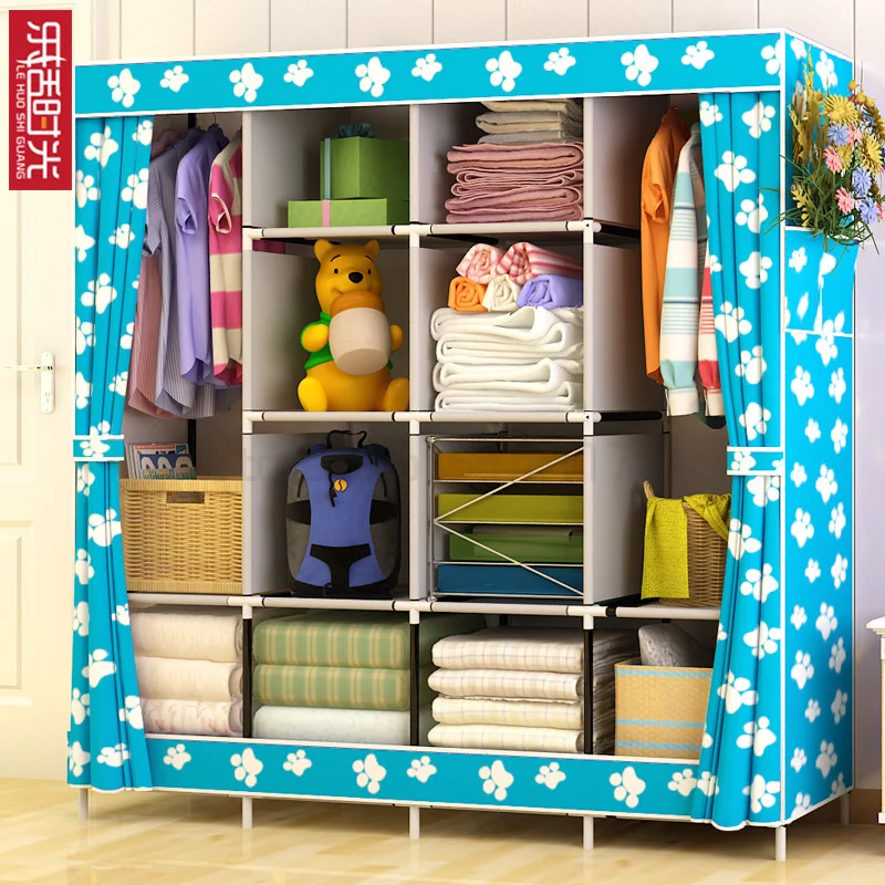 On Sale Moscow Stock Modern Simple Wardrobe Storage Cabinet DIY Assembly Easy Install Reinforcement Closet | Мебель