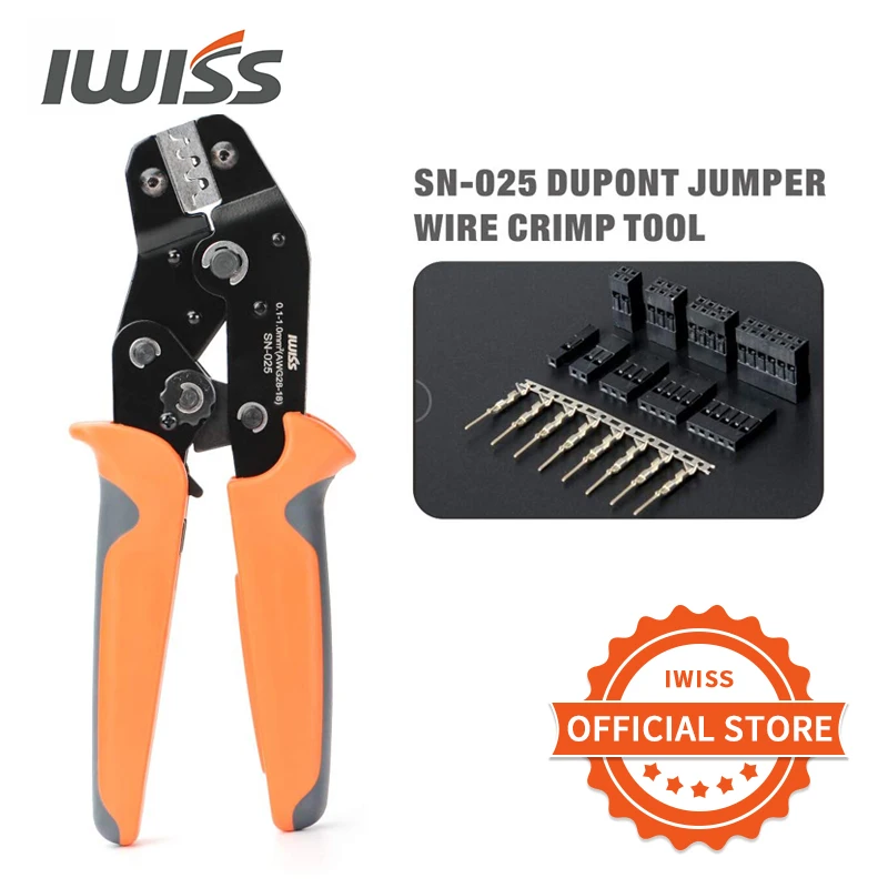 IWISS SN-025 F Crimp Dupont Terminal Crimp Tool AWG 28-18(0.1-1mm²) for  MINI-PV Connectors Molex KK 396 Micro Timer Connectors