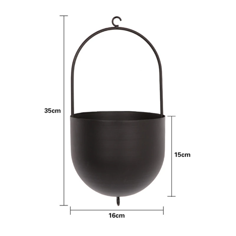 

Nordic Metal Hanging Flower Pot Plant Hanger Basket Indoor Succulent Flower Vase W0YC