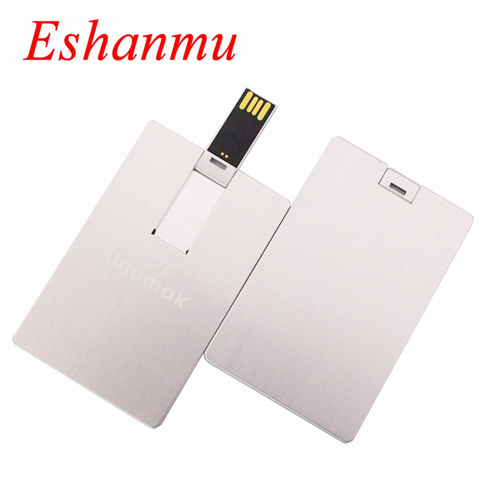 Алюминиевая визитная карточка Usb флэш накопитель 4 ГБ 8 16 32 Флешка карта памяти