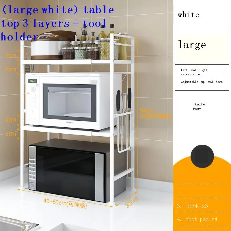 Dish Drainer Cucina Egouttoir Vaisselle Adjustable Microwave Shelf Mutfak Cocina Organizador Cozinha Kitchen Storage Rack Holder | Дом и сад
