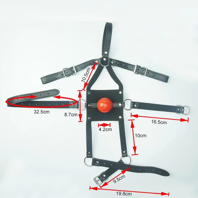 Кляп с силиконовым шариком для БДСМ повязка на голову открытым ртом секс-игрушки