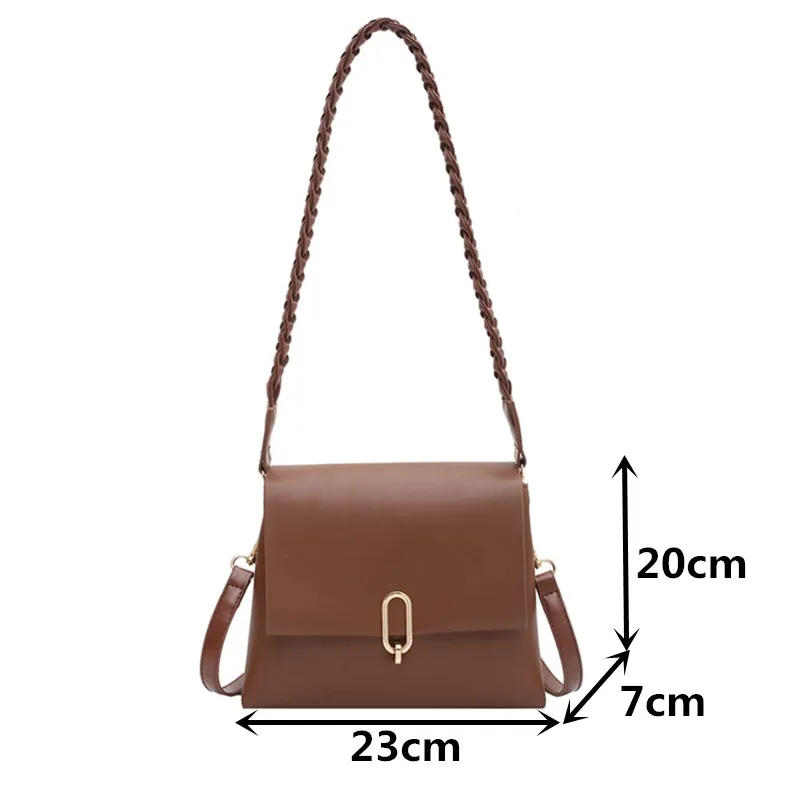 

Luxury Women Designer Pu Leather Crossbody Bag Wild Small Square Messenger Handbag Lady Weave Shoulder Strap Bag Bolsa Feminina