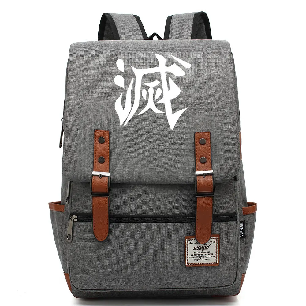 

Demon Slayer Kamado Tanjirou Canvas Travel Backpack Students Bag Gift for Kids