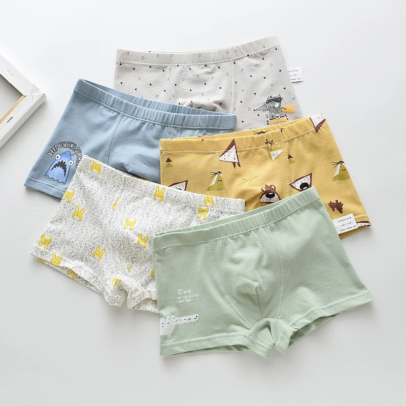 5 шт./лот нижнее белье для девочек штаны подростков хлопковые трусы мальчиков