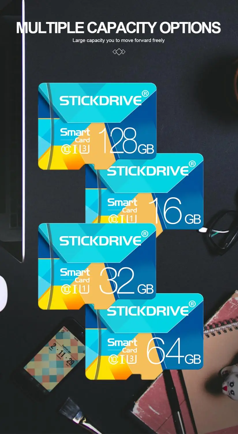 Карта micro sd с реальной емкостью 128 ГБ 64 32 16 8 4 Гб TF карта класса 10 памяти cartao de memoria