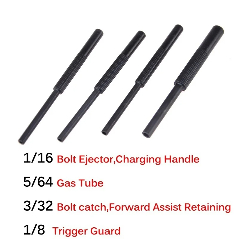 

4pcs/set AR 15 Gunsmithing Armorer Steel Roll Pin Starters Pin Punch Hollow End Tool Set Kit 1/16 5/64 3/32 1/8