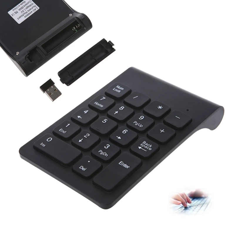 Портативная беспроводная цифровая клавиатура 2 4G с usb номером 18 клавиш