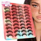 Ресницы GROINNEYA 5820 пар, Натуральные Искусственные зеркальные длинные ресницы для макияжа 3d, норковые ресницы для наращивания, норковые ресницы