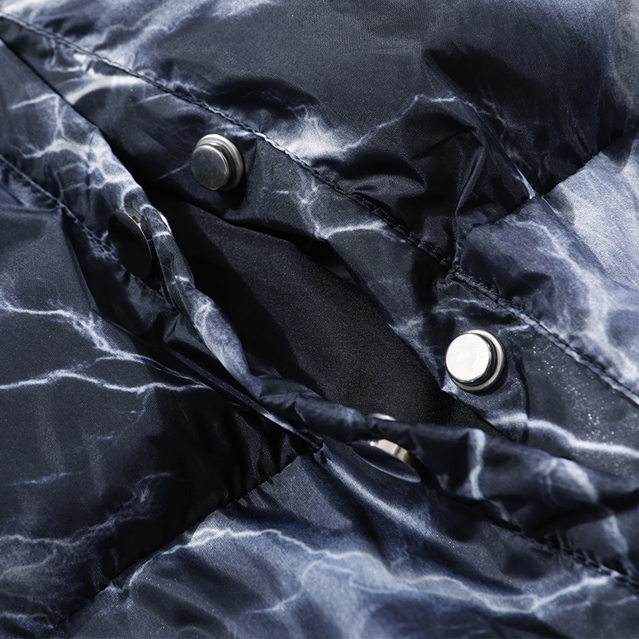 

LACIBLE Hip Hop Warm Parka Jacket Men Women Streetwear Lightning Print Padded Jacket Cotton Harajuku Winter Pullover Top Outwear