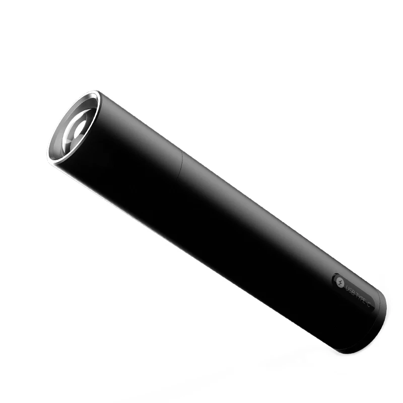 Black Xiaomi Beebest мини-светильник-вспышка с функцией зума светодиодный ультра яркий светильник для кемпинга водонепроницаемый тактический светильник-вспышка Магнитный - Испускаемый цвет: Black
