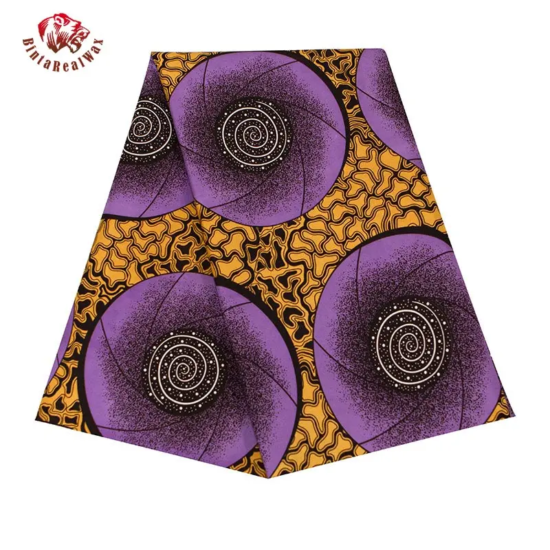 

Circle Pattern African Fabric Polyester Real Wax Prints Dress Fabric Aafrican 6 yards African Fabric for Sewing Clothes FP6220
