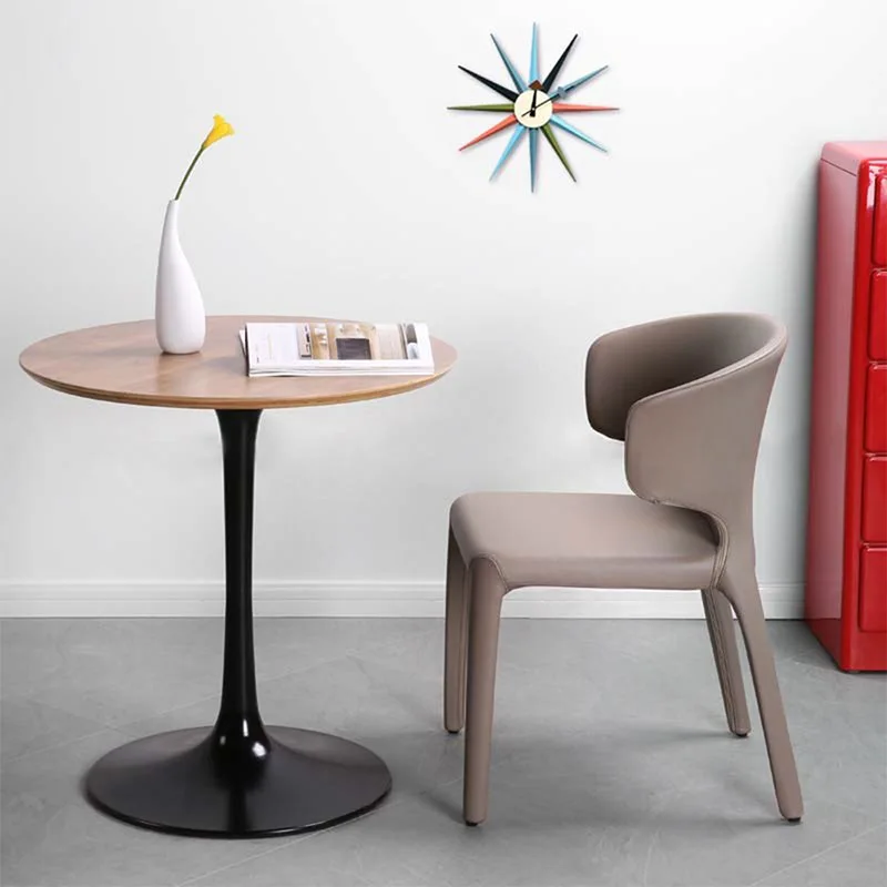 Скандинасветильник светлый роскошный красный обеденный стул с сеткой