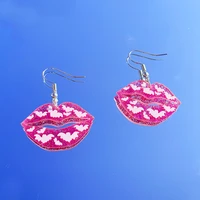 fashion jewelry glittering mouth bat dangle earrings for women gothegirl aesthetic earrings 2000s accessories punk party
