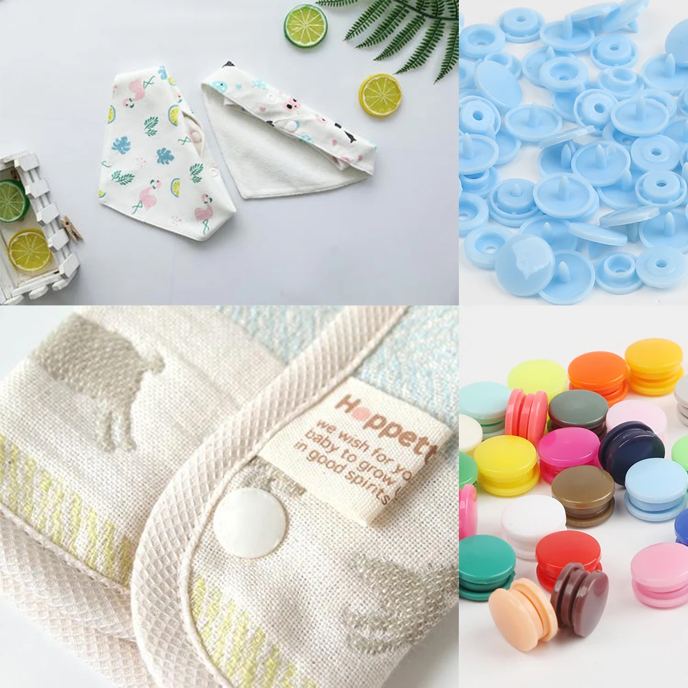 

20Sets Round Plastic Snaps Button Fasteners KAM T5 12mm Garment Accessories For Baby Clothes Clips Quilt Cover Sheet Button