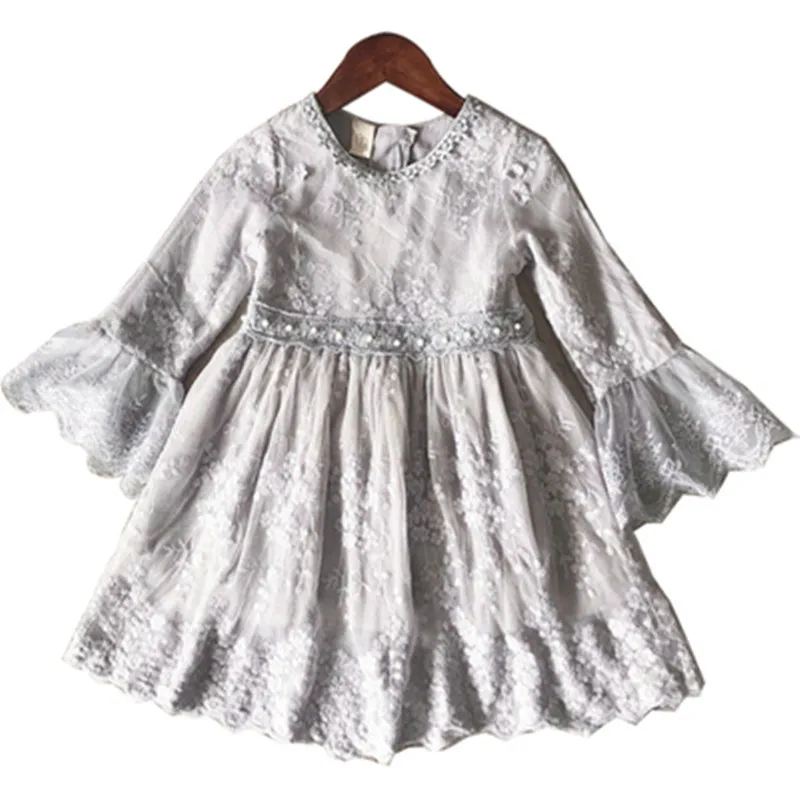 

Baby Girls Lace Flowers Princess Dress New Autumn Girl Party Elegant Dresses Casual Sweet Outfits Children Vestidos Clothing
