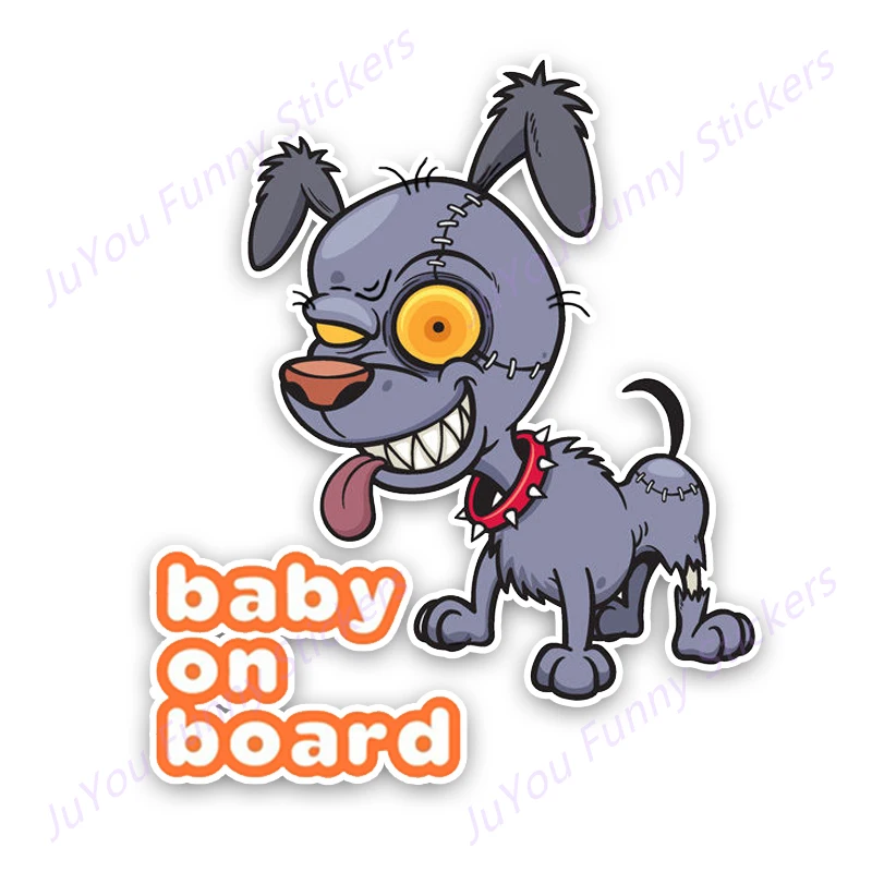 

JuYou Funny Stickers Exterior Accessories Lovely Cartoon Car Sticker Decoration Zombies Dog BABY ON BOARD Colored Decals