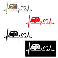 car sticker caravan love heartbeat car sticker camper decals body window stickers car styling vinyl decals stickers car styling