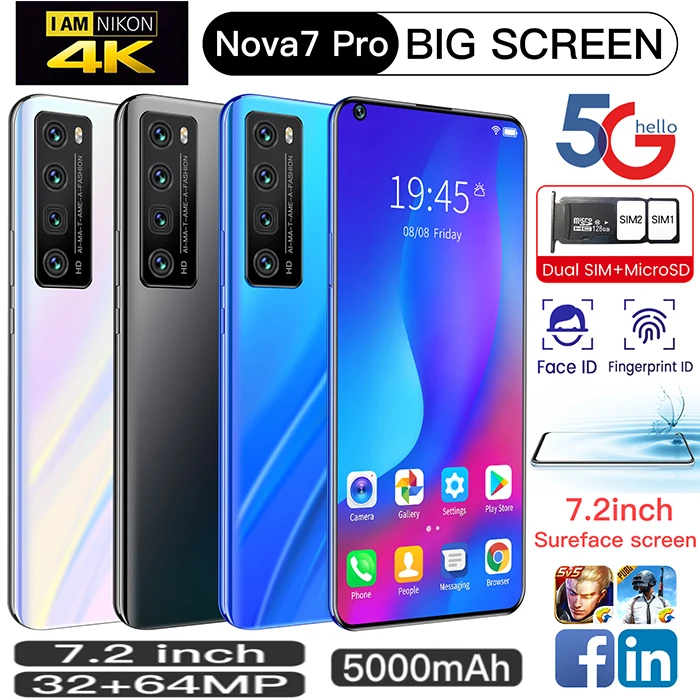 CECTDIGI Nova 7 Pro 2 дюймов HD Большой Экран смартфон 5000 мАч Гб Оперативная память 16