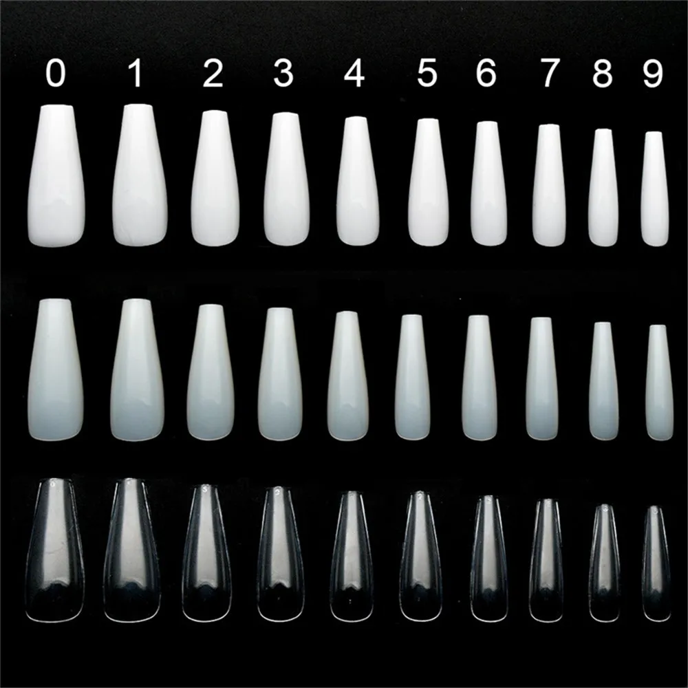 100 искусственные акриловые накладные ногти с полным/полным покрытием|Накладные