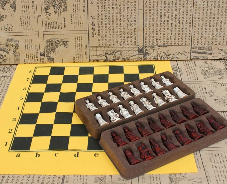 Antique Chess Pieces PVC Chessboard Qing Pawn Chessman Figurines Lifelike Characters Child Gifts Board Game | Спорт и развлечения