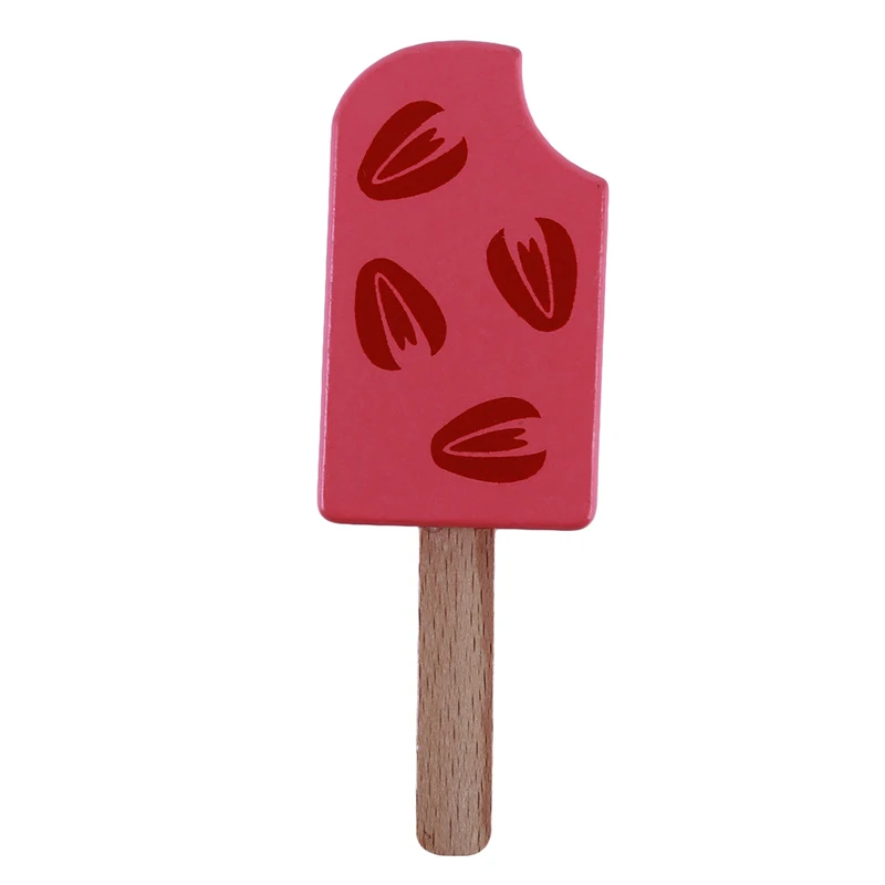

Wooden Sundae Popsicle Food Wooden Playhouse Toy Popsicle Model Toy Pretend Play Educational Toy For Kids Children Toddlers