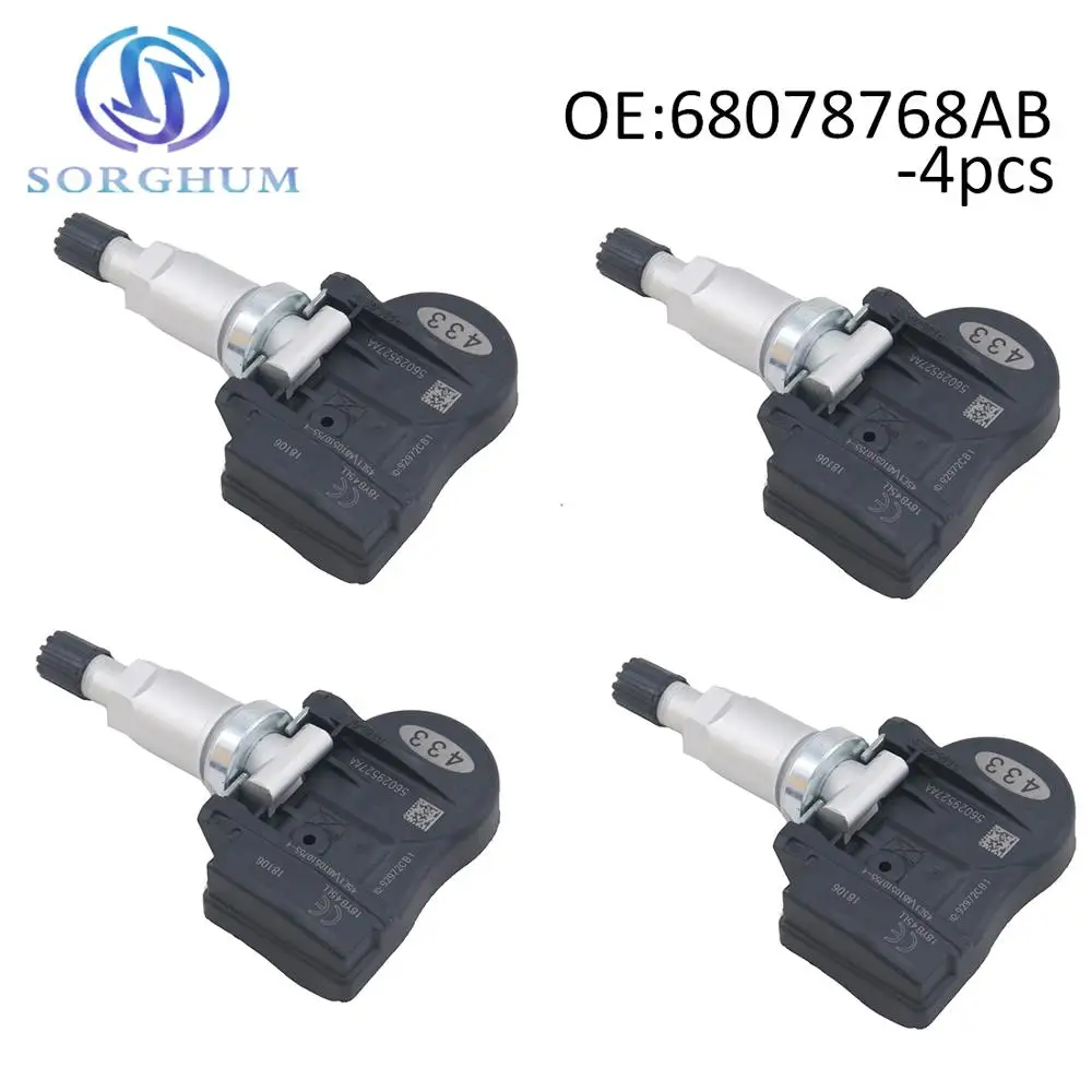 4 шт. 68078768AB датчик давления в шинах TPMS 433 МГц подходит для Chrysler для Dodge Journey 4 шт. 68078768AB датчик давления в шинах TPMS 433 МГц подходит для Chrysler для Dodge Journey