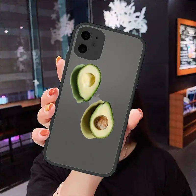 

Cute Avocado Food Phone Case matte transparent For iphone 7 8 11 12 plus mini x xs xr pro max cover